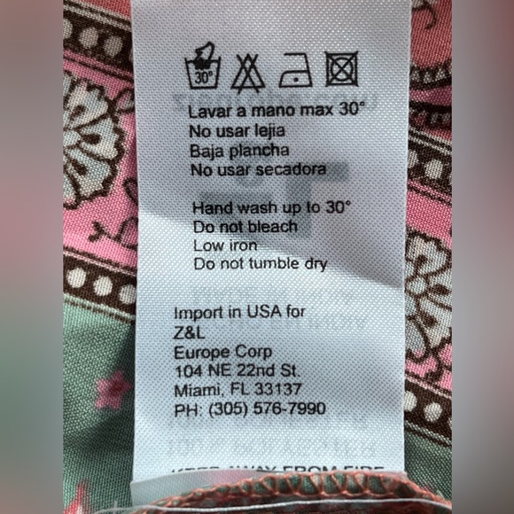 Z&L Paisley Light Weight Pink Harem Pants Size S L - Picture 7 of 10